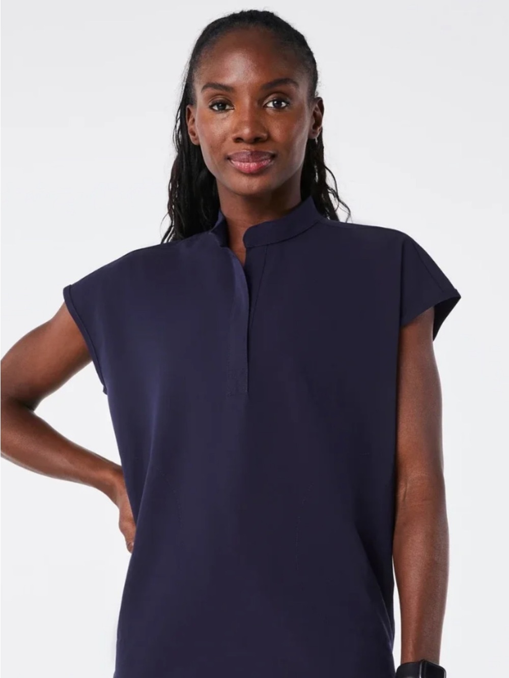 Figs Scubs Dark Purple Rafaela Oversized Women’s Scrub Top